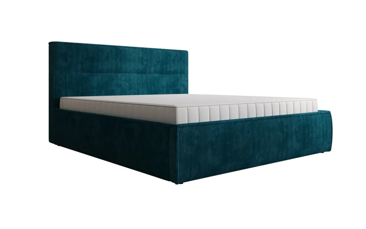 Designer Polsterbett Merry in Cord mit Stauraum