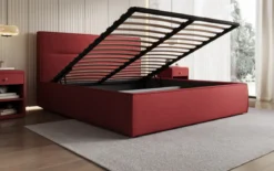 Designer Polsterbett Merry Stoff mit Stauraum