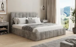Designer Polsterbett Mila in Cord mit Stauraum