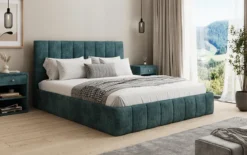 Designer Polsterbett Mila in Cord mit Stauraum