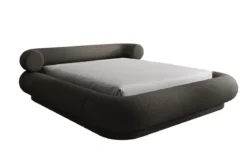 Designer Polsterbett Mochi in Teddy Bouclé mit Stauraum