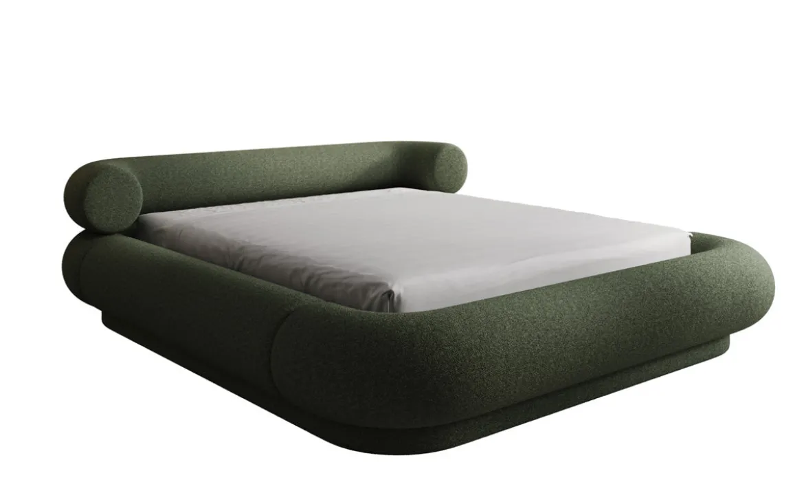 Designer Polsterbett Mochi in Teddy Bouclé mit Stauraum