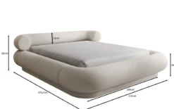 Designer Polsterbett Mochi in Teddy Bouclé mit Stauraum