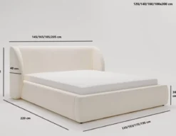 Designer Polsterbett Monaco in Samt mit Stauraum