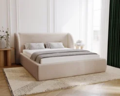 Designer Polsterbett Monaco in Samt mit Stauraum