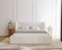 Designer Polsterbett Monaco in Samt mit Stauraum