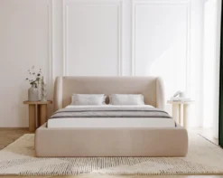 Designer Polsterbett Monaco in Samt mit Stauraum