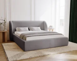 Designer Polsterbett Monaco in Samt mit Stauraum