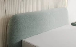 Designer Polsterbett Nella in Strukturstoff mit Stauraum
