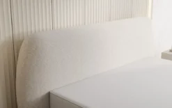 Designer Polsterbett Nella in Strukturstoff mit Stauraum