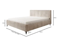 Designer Polsterbett Nelly in Cord mit Stauraum