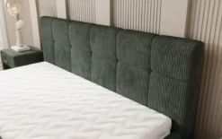 Designer Polsterbett Nelly in Cord mit Stauraum