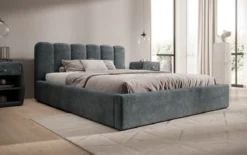 Designer Polsterbett Nerra in Cord mit Stauraum