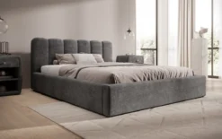 Designer Polsterbett Nerra in Cord mit Stauraum