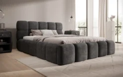 Designer Polsterbett Noeva in Cord mit Stauraum