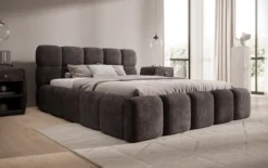 Designer Polsterbett Noeva in Cord mit Stauraum