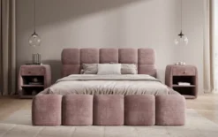 Designer Polsterbett Noeva in Cord mit Stauraum