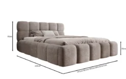 Designer Polsterbett Noeva in Cord mit Stauraum