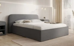 Designer Polsterbett Nola in Stoff mit Stauraum