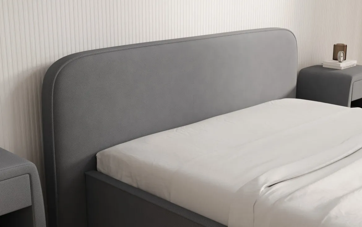Designer Polsterbett Nola in Stoff mit Stauraum