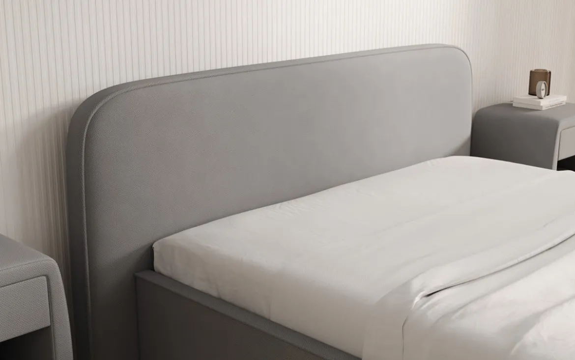 Designer Polsterbett Nola in Stoff mit Stauraum