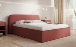 Designer Polsterbett Nola in Stoff mit Stauraum