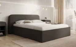 Designer Polsterbett Nola in Stoff mit Stauraum
