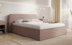 Designer Polsterbett Nola in Stoff mit Stauraum
