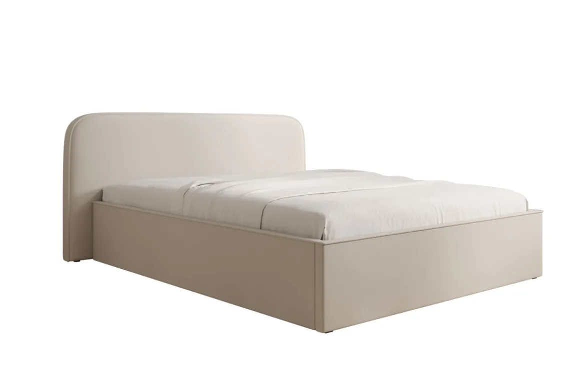 Designer Polsterbett Nola in Stoff mit Stauraum