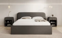 Designer Polsterbett Nola in Stoff mit Stauraum