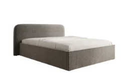 Designer Polsterbett Nola in Strukturstoff mit Stauraum