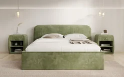 Designer Polsterbett Nola in Cord mit Stauraum