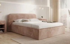 Designer Polsterbett Nola in Cord mit Stauraum