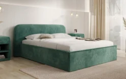 Designer Polsterbett Nola in Cord mit Stauraum