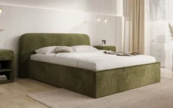 Designer Polsterbett Nola in Cord mit Stauraum