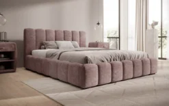 Designer Polsterbett Nuveo in Cord mit Stauraum