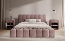 Designer Polsterbett Nuveo in Cord mit Stauraum