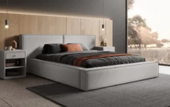 Designer Polsterbett Ophelia in Stoff mit Stauraum