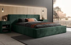 Designer Polsterbett Ophelia in Cord mit Stauraum