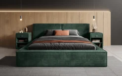 Designer Polsterbett Ophelia in Cord mit Stauraum
