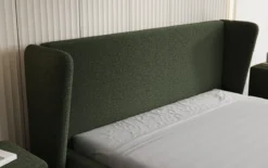 Designer Polsterbett Rosalie in Teddy Bouclé mit Stauraum