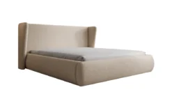 Designer Polsterbett Rosalie in Teddy Bouclé mit Stauraum