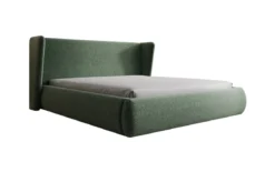 Designer Polsterbett Rosalie in Strukturstoff mit Stauraum