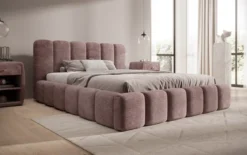 Designer Polsterbett Tevara in Cord mit Stauraum