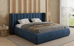 Designer Polsterbett Valentina Samt mit Stauraum