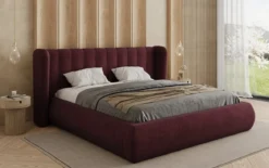 Designer Polsterbett Valentina Samt mit Stauraum