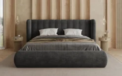 Designer Polsterbett Valentina Samt mit Stauraum