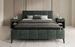 Designer Polsterbett Valerio in Cord mit höhenverstellbarem Lattenrost