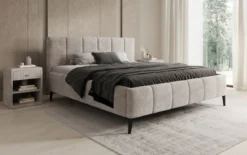 Designer Polsterbett Valerio in Cord mit höhenverstellbarem Lattenrost