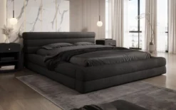Designer Polsterbett Velana Bouclé mit Stauraum